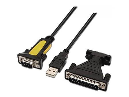 Cable Conversor impresora Nanocable 10.03.0002/ USB Macho - DB9 Macho/ DB25 Macho