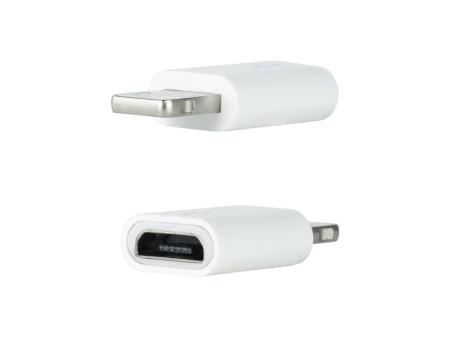 Adaptador Micro USB 2.0 Lightning Nanocable 10.10.4100/ Micro USB Hembra - Lightning Macho/ Blanco