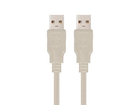 Cable USB 2.0 Nanocable 10.01.0304/ USB Macho - USB Macho/ 3m/ Beige