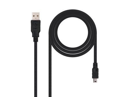 Cable USB 2.0 Nanocable 10.01.0402/ USB Macho - MiniUSB Macho/ 1.8m/ Negro