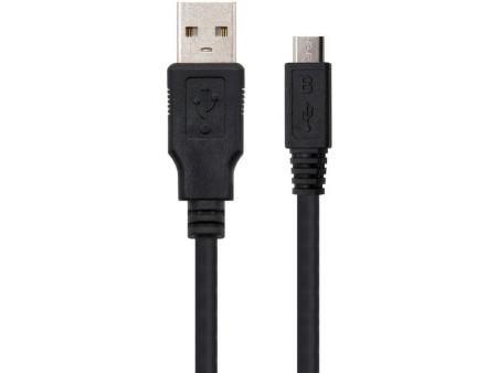 Cable USB 2.0 Nanocable 10.01.0501/ USB Macho - MicroUSB Macho/ 1.8m/ Negro