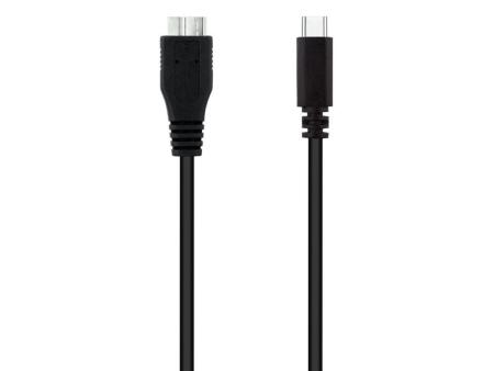 Cable USB 3.0 Nanocable 10.01.1201-BK/ USB Tipo-C Macho - MicroUSB Macho/ 1m/ Negro