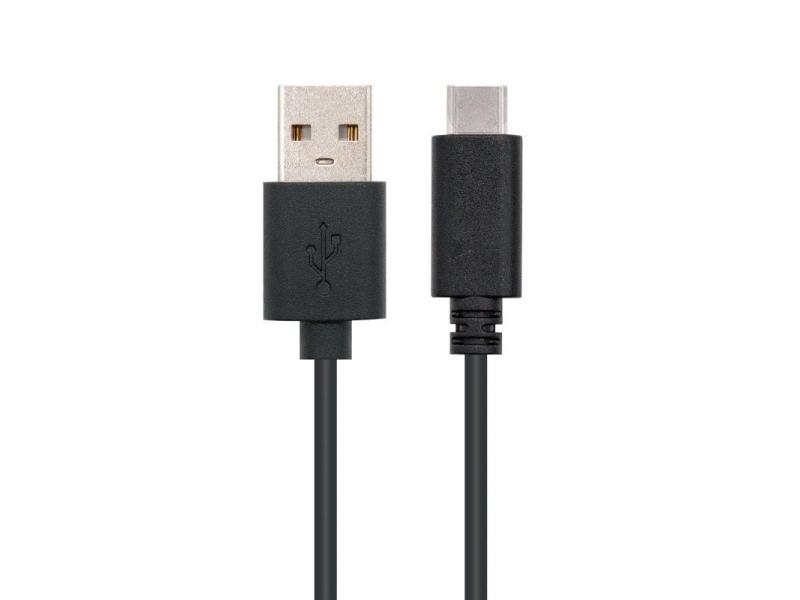 Cable USB 2.0 Nanocable 10.01.2100/ USB Tipo-C Macho - USB Macho/ 50cm/ Negro