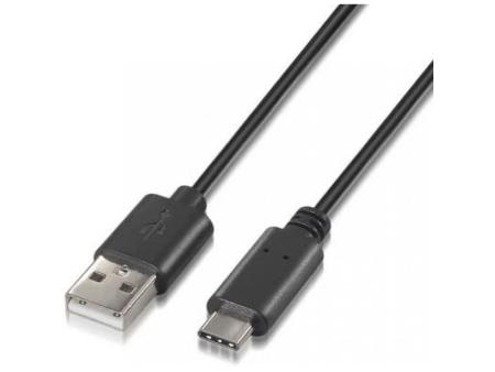 Cable USB 2.0 Nanocable 10.01.2100/ USB Tipo-C Macho - USB Macho/ 50cm/ Negro