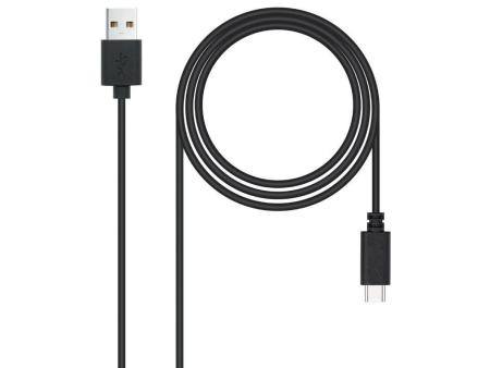 Cable USB 2.0 Nanocable 10.01.2103/ USB Macho - USB Tipo-C Macho/ 3m/ Negro