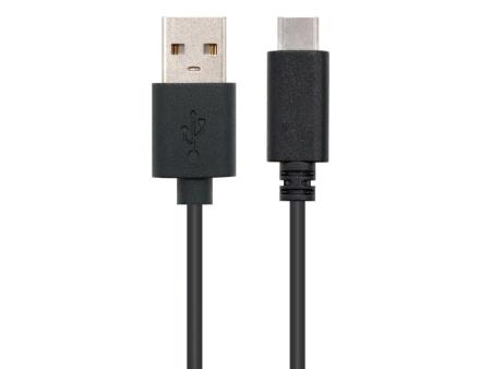 Cable USB 2.0 Nanocable 10.01.2103/ USB Macho - USB Tipo-C Macho/ 3m/ Negro