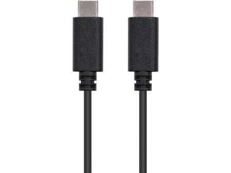 Cable USB 2.0 Tipo-C Nanocable 10.01.2301/ USB Tipo-C Macho - USB Tipo-C Macho/ 1m/ Negro