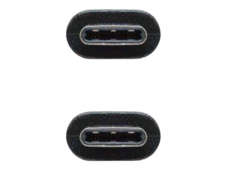 Cable USB 2.0 Tipo-C Nanocable 10.01.2302/ USB Tipo-C Macho - USB Tipo-C Macho/ 2m/ Negro