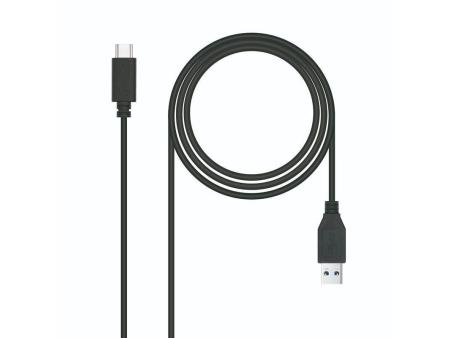 Cable USB 3.1 Nanocable 10.01.4000/ USB Tipo-C Macho - USB Macho/ 50cm/ Negro