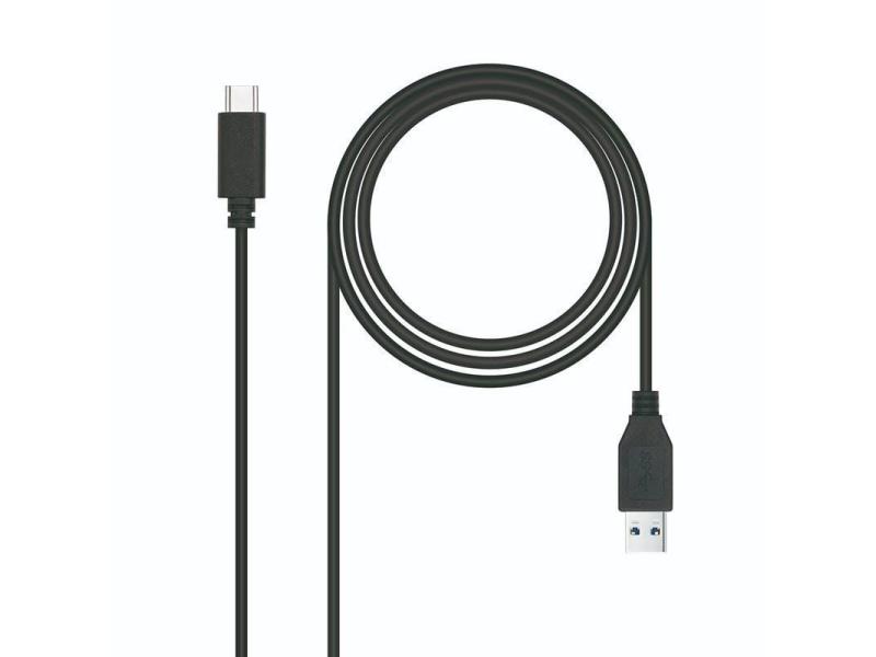 Cable USB 3.1 Nanocable 10.01.4000/ USB Tipo-C Macho - USB Macho/ 50cm/ Negro