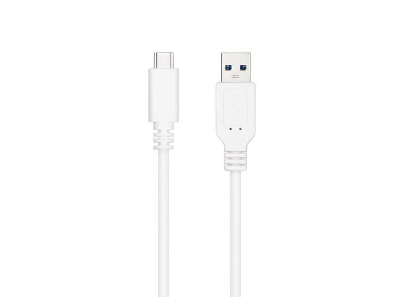 Cable USB 3.1 Nanocable 10.01.4000-W/ USB Tipo-C Macho - USB Macho/ 50cm/ Blanco