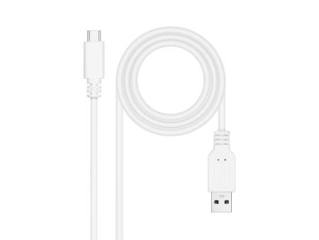 Cable USB 3.1 Nanocable 10.01.4000-W/ USB Tipo-C Macho - USB Macho/ 50cm/ Blanco