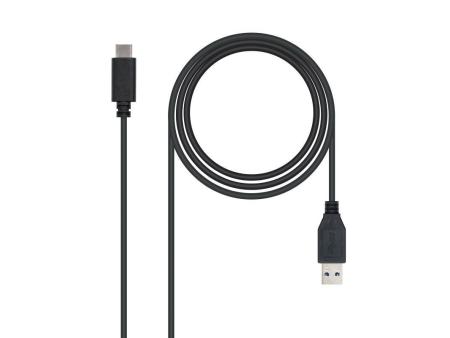 Cable USB 3.1 Nanocable 10.01.4001/ USB Tipo-C Macho - USB Macho/ 1m/ Negro