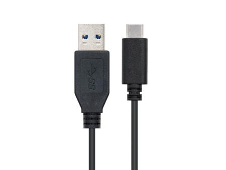 Cable USB 3.1 Nanocable 10.01.4001/ USB Tipo-C Macho - USB Macho/ 1m/ Negro