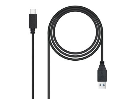 Cable USB 3.1 Nanocable 10.01.4002/ USB Tipo-C Macho - USB Macho/ 2m/ Negro