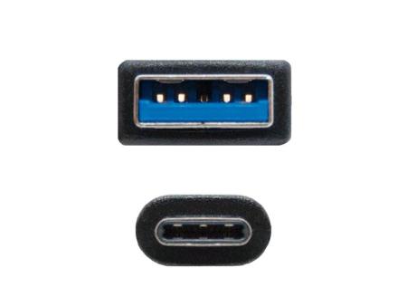 Cable USB 3.1 Nanocable 10.01.4002/ USB Tipo-C Macho - USB Macho/ 2m/ Negro