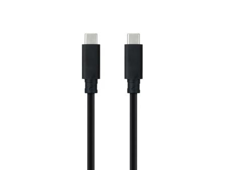 Cable USB 3.1 Nanocable 10.01.4100/ USB Tipo-C Macho - USB Tipo-C Macho/ 50cm/ Negro