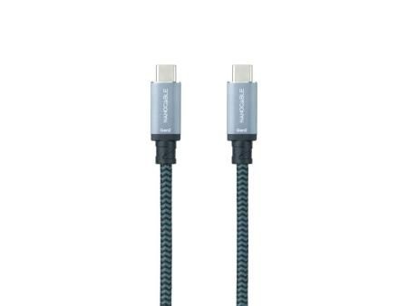 Cable USB 3.1 Nanocable 10.01.4101-L150-COMB/ USB Tipo-C Macho - USB Tipo-C Macho/ Hasta 100W/ 20Gbps/ 1.5m/ Gris y Negro