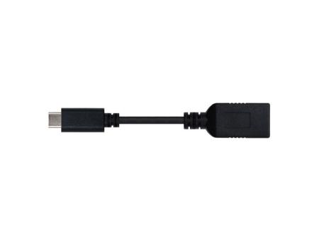 Cable USB 3.1 Nanocable 10.01.4201/ USB Tipo-C Macho - USB Hembra/ 15cm/ Negro