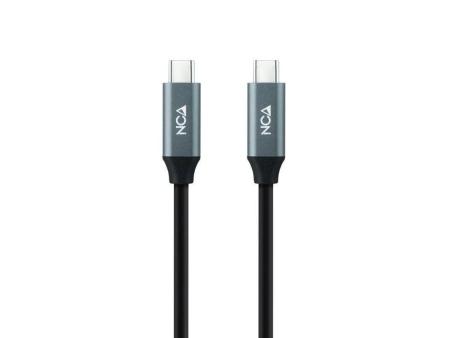 Cable USB 3.2 Nanocable 10.01.4303/ USB Tipo-C Macho - USB Tipo-C Macho/ 3m/ Gris y Negro