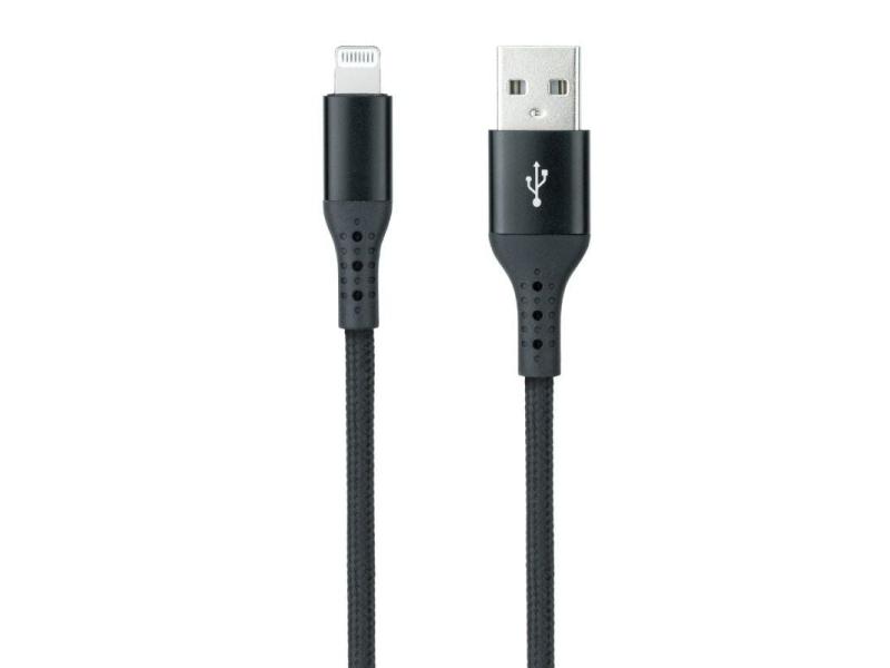 Cable USB 2.0 Lightning Nanocable 10.10.0401-COBK/ USB Macho - Lightning Macho/ 1m/ Negro