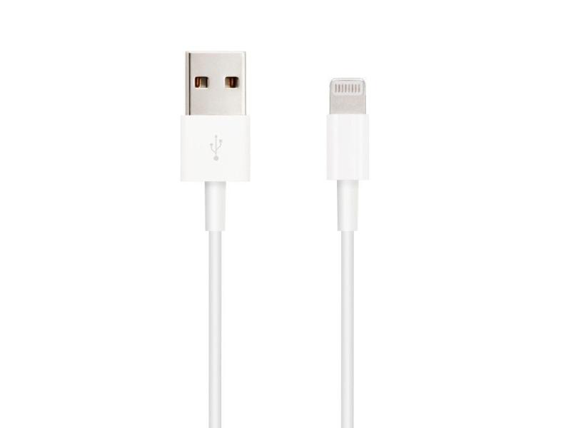 Cable USB 2.0 Lightning Nanocable 10.10.0402/ USB Macho - Lightning Macho/ 2m/ Blanco