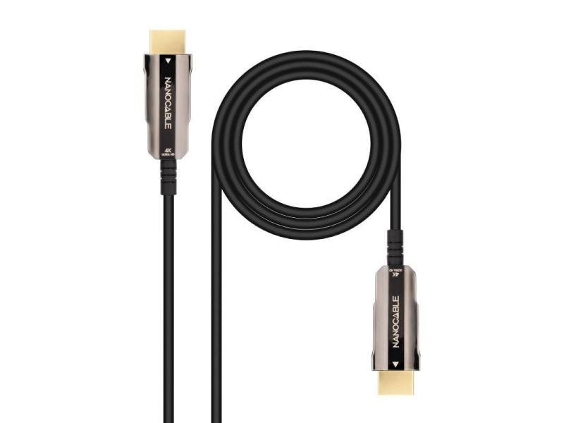 Cable HDMI 2.0 AOC 4K Nanocable 10.15.2015/ HDMI Macho - HDMI Macho/ 15m/ Negro