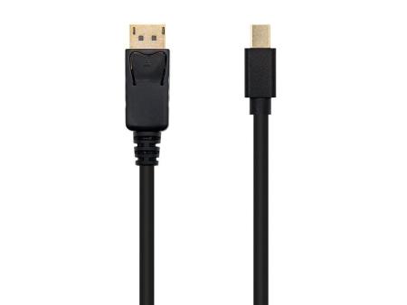 Cable Mini Displayport Nanocable 10.15.2402/ Mini Displayport Macho - Displayport Macho/ 2m/ Negro