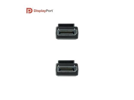 Cable DisplayPort 1.4 8K Nanocable 10.15.2502/ DisplayPort Macho - DisplayPort Macho/ 2m/ Certificado/ Negro