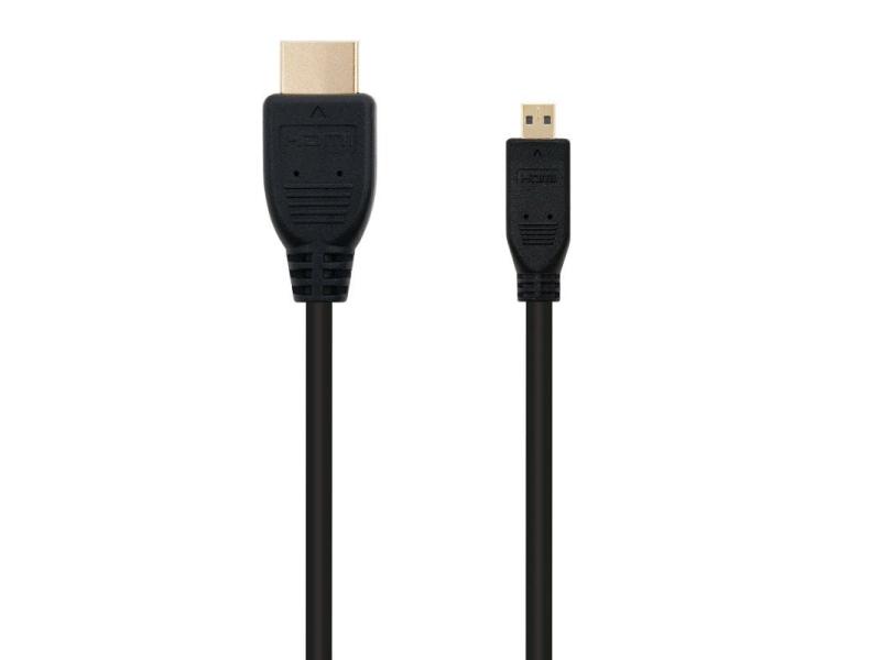 Cable Micro HDMI Nanocable 10.15.3502/ HDMI Macho - Micro HDMI Macho/ 1.8m/ Negro