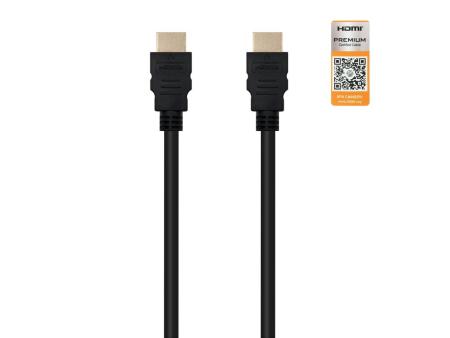 Cable HDMI 2.0 4K Nanocable 10.15.3600/ HDMI Macho - HDMI Macho/ 50cm/ Certificado/ Negro