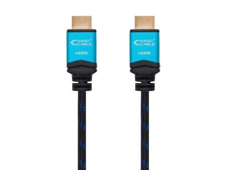 Cable HDMI 2.0 4K Nanocable 10.15.3701/ HDMI Macho - HDMI Macho/ 1m/ Negro/ Azul