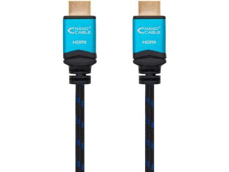 Cable HDMI 2.0 4K Nanocable 10.15.3705/ HDMI Macho - HDMI Macho/ 5m/ Negro/ Azul