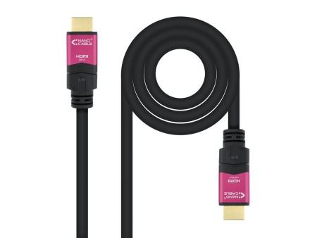 Cable HDMI 2.0 4K Nanocable 10.15.3715/ HDMI Macho - HDMI Macho/ 15m/ Negro