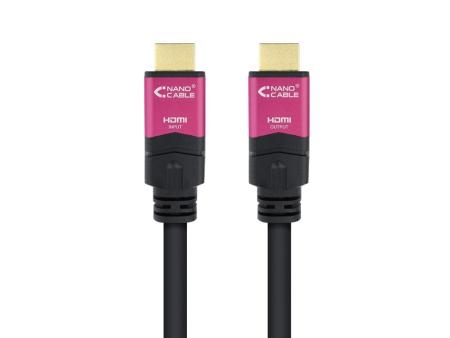 Cable HDMI 2.0 4K Nanocable 10.15.3715/ HDMI Macho - HDMI Macho/ 15m/ Negro