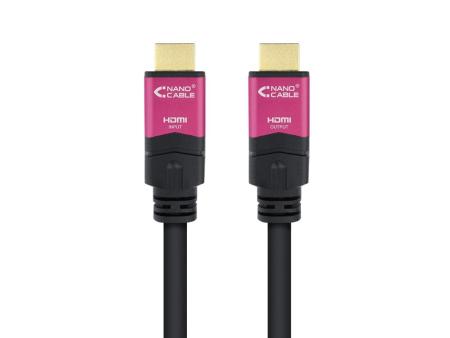 Cable HDMI 2.0 4K Nanocable 10.15.3720/ HDMI Macho - HDMI Macho/ 20m/ Negro