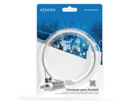 Cable de Seguridad para Portátiles Aisens ASLK-D40N01-SL/ 1.5m