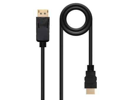 Cable Conversor Nanocable 10.15.4301/ Displayport Macho - HDMI Macho/ 1m/ Negro