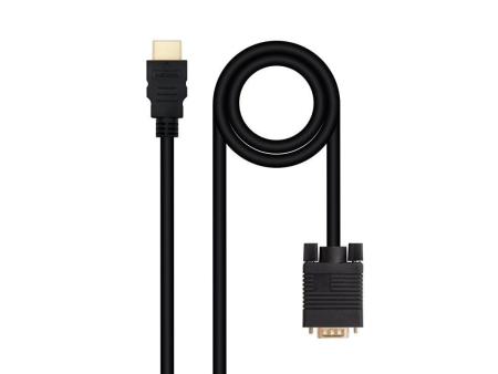 Cable Conversor Nanocable 10.15.4348/ HDMI Macho - VGA Macho/ 1.8m/ Negro