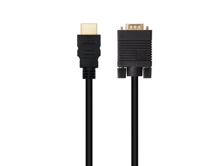 Cable Conversor Nanocable 10.15.4348/ HDMI Macho - VGA Macho/ 1.8m/ Negro