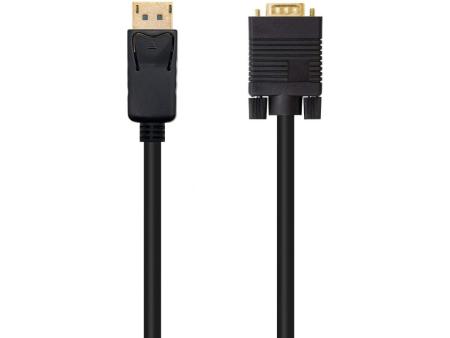 Cable Conversor Nanocable 10.15.4402/ DisplayPort Macho - VGA Macho/ 2m/ Negro