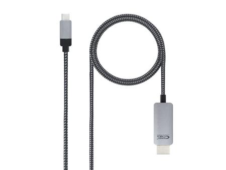 Cable Conversor Nanocable 10.15.5102/ USB Tipo-C Macho - HDMI Macho/ 1.8m/ Negro