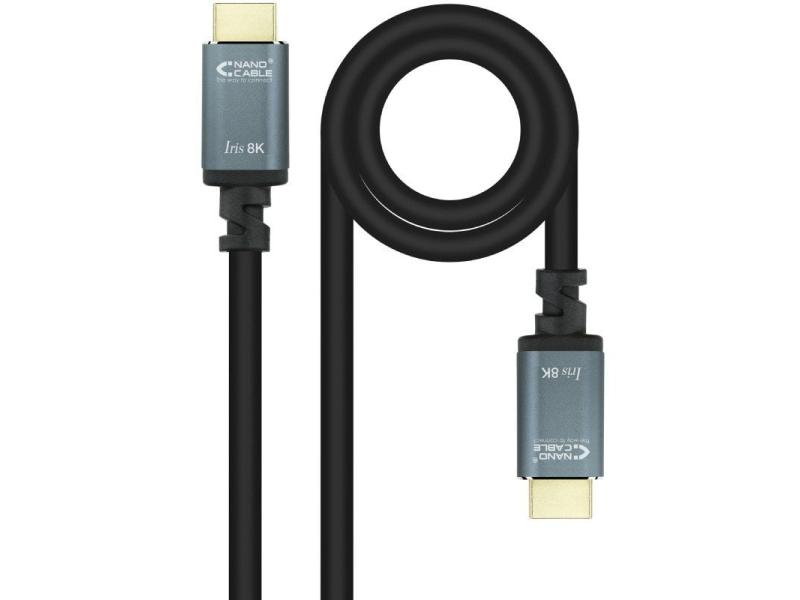 Cable HDMI 2.1 IRIS 8K Nanocable 10.15.8005/ HDMI Macho - HDMI Macho/ 5m/ Negro