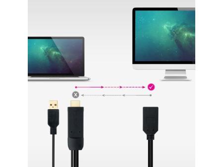 Cable Conversor Nanocable 10.16.0205/ HDMI Macho - DisplayPort Hembra/ 20cm/ Negro