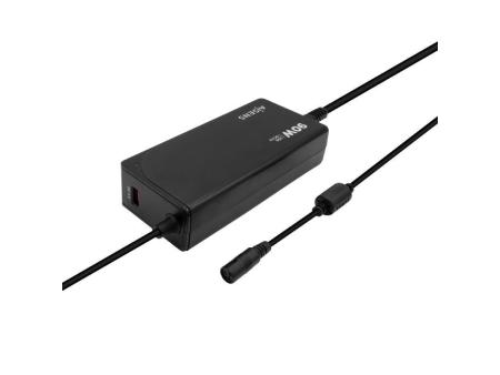 Cargador de Portátil Aisens ASLC-90WAUTO-BK/ 90W/ Automático/ 12 Conectores/ Voltaje 15-20V/ 1 USB QC3.0