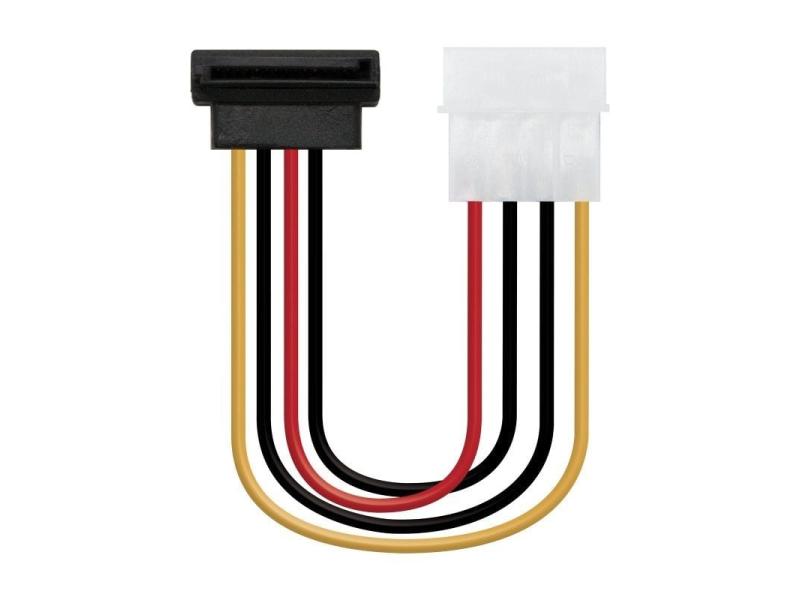 Cable de Alimentación SATA Nanocable 10.19.0201-OEM/ Molex Macho - SATA Hembra/ 16cm