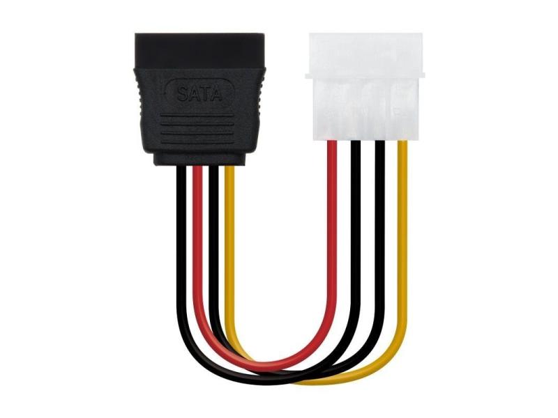 Cable de Alimentación SATA Nanocable 10.19.0205-OEM/ Molex Macho - SATA Hembra/ 16cm