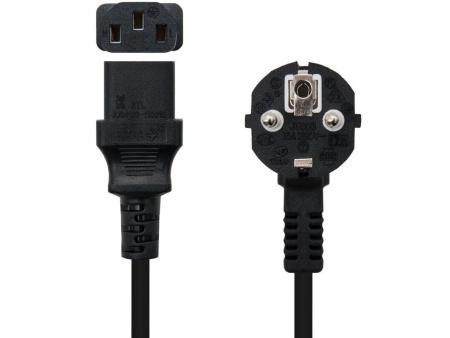 Cable Alimentación CPU Nanocable 10.22.0102-L2/ CEE7 Macho - C13 Hembra/ 2m/ Negro