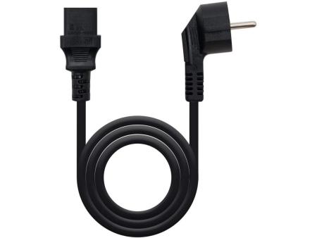 Cable Alimentación Nanocable 10.22.0103/ Schuko Macho - C13 Hembra/ 3m/ Negro