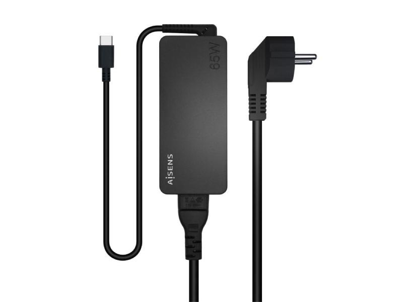 Cargador de Portátil Aisens ASCH-1PD65D-BK/ 1xUSB Tipo-C/ 65W